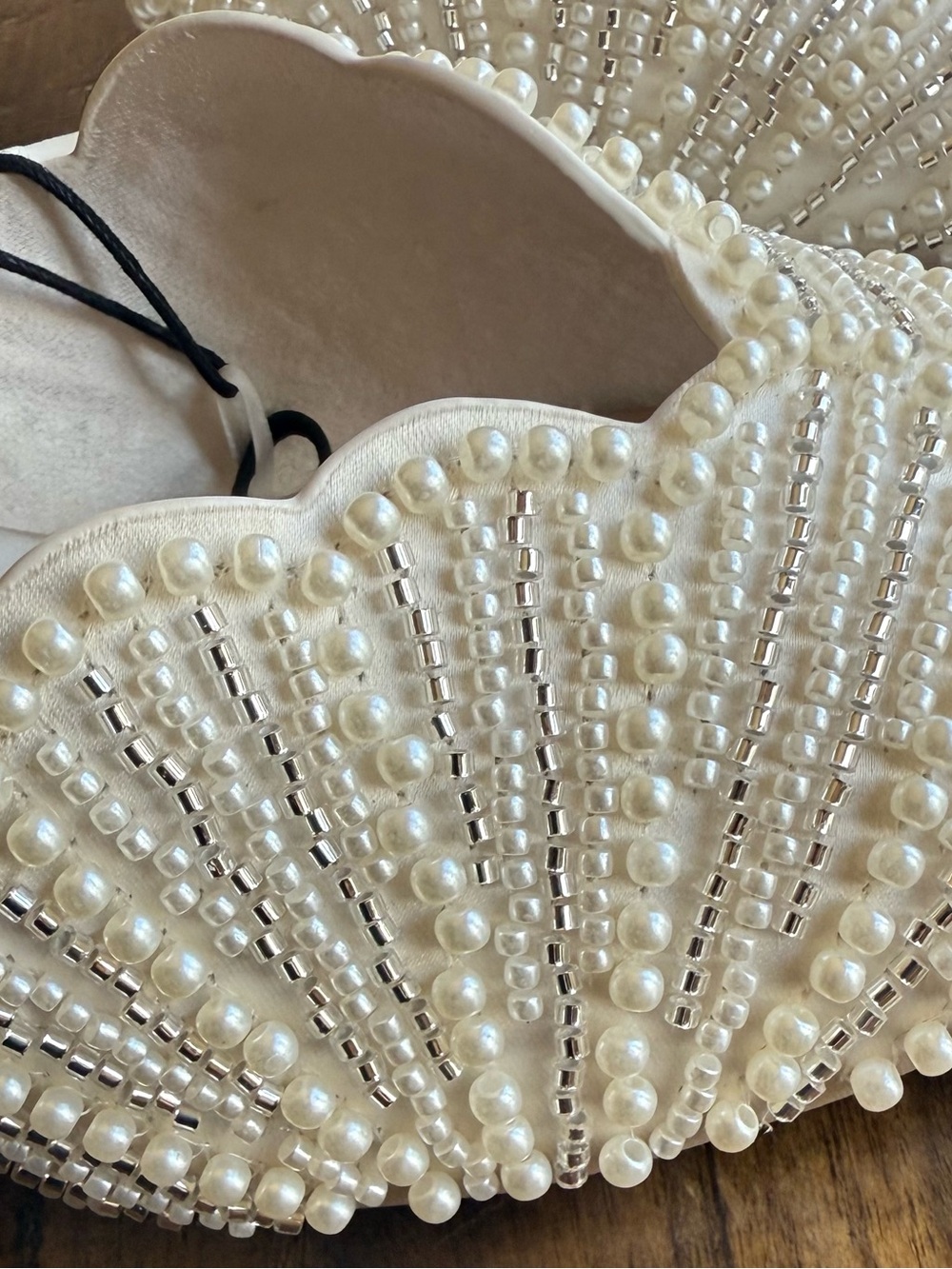 ZARA Backless Pearl Heeled Sandals NWT • White Mule • Size 8 • Wedding & Brides - Picture 8 of 12